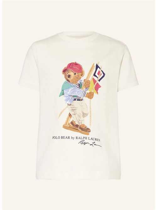 T-shirt bianca logo RALPH LAUREN | 322A12428002BIANCO